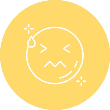 Gülümseyen şirin bir yüz simgesinin vektör çizimi