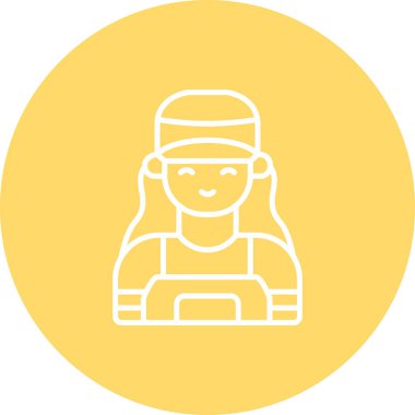 Kadın simgesinin vektör illüstrasyonu