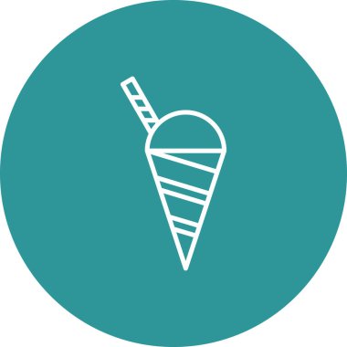 Moda tarzında izole edilmiş dondurma simgesi