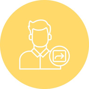 Eşsiz Kullanıcı Hesap Vektör Satırı Simgesi