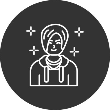 Kadın doktor simgesi, basit stil