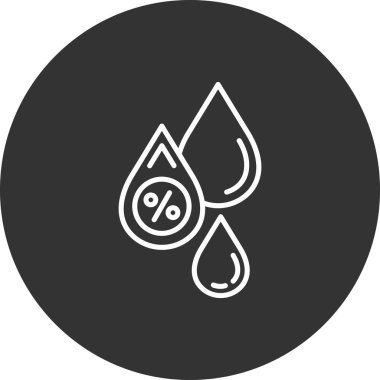 Beyaz arka plan üzerinde damla şeffaf işareti izole açılan simge vektör