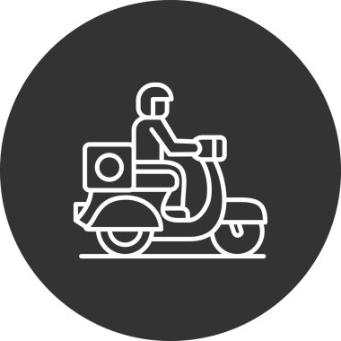 motosiklet simgesi vektör illüstrasyonu