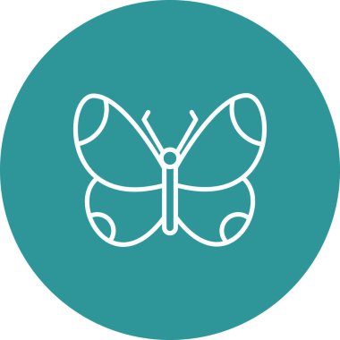 Kelebek simgesi vektör illüstrasyonu