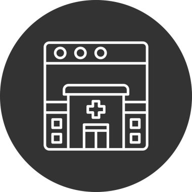 Hastane Simgesi Vektör İllüstrasyonu