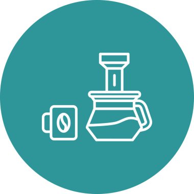 kahve makinesi ikon vektör illüstrasyonu