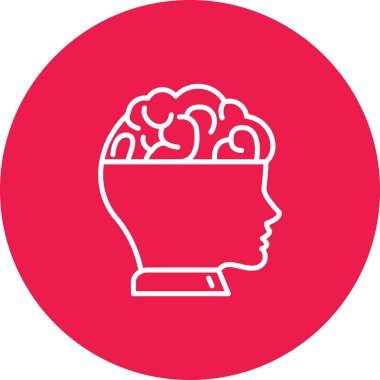 Beyin simgesi, vektör illüstrasyonu