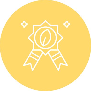 rozet vektör renk çizgisi simgesi