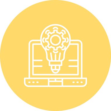 Dizüstü bilgisayar simgesi vektör çizimi