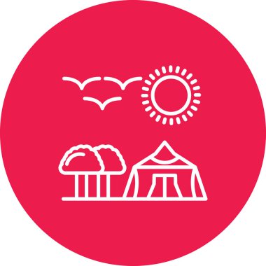 yaz ikonu vektör illüstrasyonu