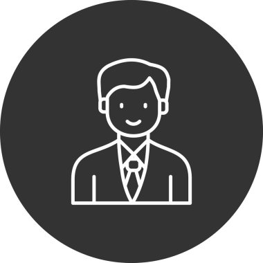 İş adamının vektör illüstrasyon simgesi