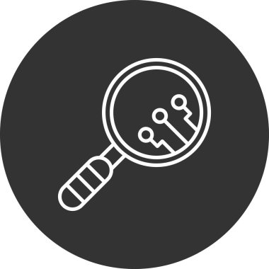 Büyütme cam simgesi vektör illüstrasyonu