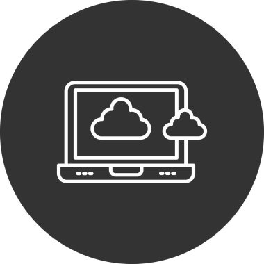 bulut simgesi, vektör illüstrasyonu