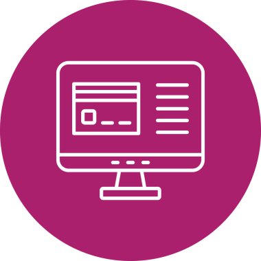 vektör lcd simgesi illüstrasyonu