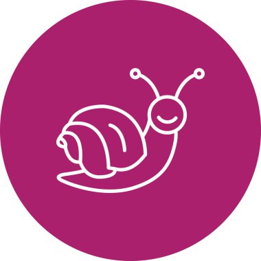 Salyangoz simgesi vektör illüstrasyonu