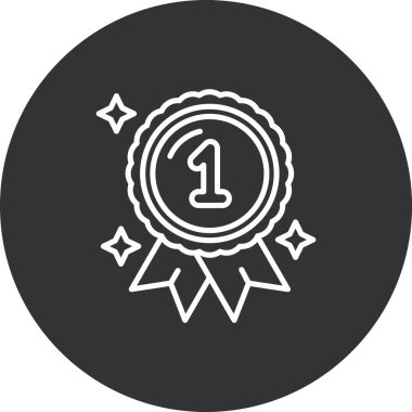 Ödül simgesi soyut arkaplanda izole edildi