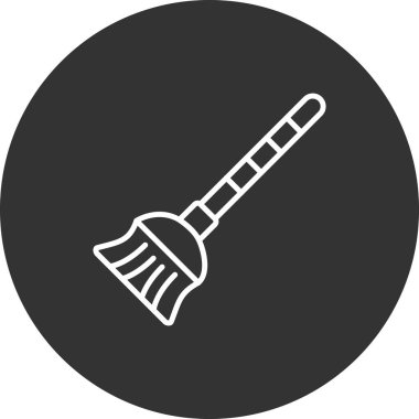 Süpürge web vektör simgesi