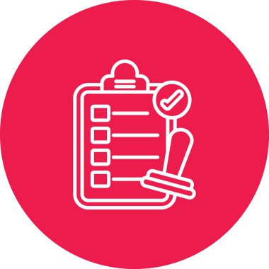 Kontrol listesi simgesinin vektör illüstrasyonu