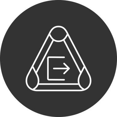 Yol işareti simgesinin vektör illüstrasyonu