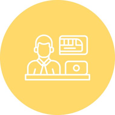 Bir bilgisayar simgesinin vektör illüstrasyonu