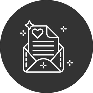 ileti simge vektör çizim seviyorum