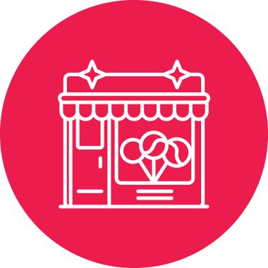 Dükkan. Web simgesi basit illüstrasyon