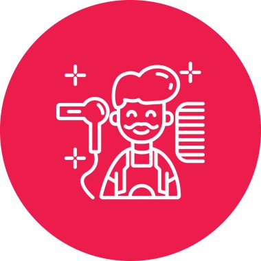 Temizlik servisi simgesinin vektör illüstrasyonu