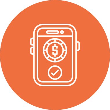 Mobil uygulamanın vektör illüstrasyon simgesi