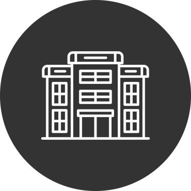 Modern binanın vektör illüstrasyonu