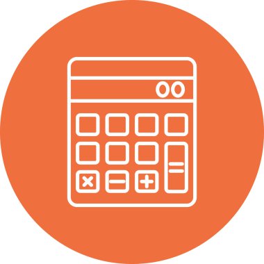Hesap makinesi. Web simgesi basit illüstrasyon