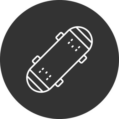 kaykay ikonu, vektör illüstrasyonu