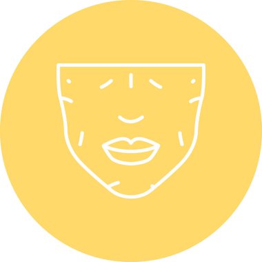 Güzel bir maske simgesinin vektör çizimi