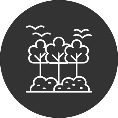 Ağaç simgesinin vektör illüstrasyonu