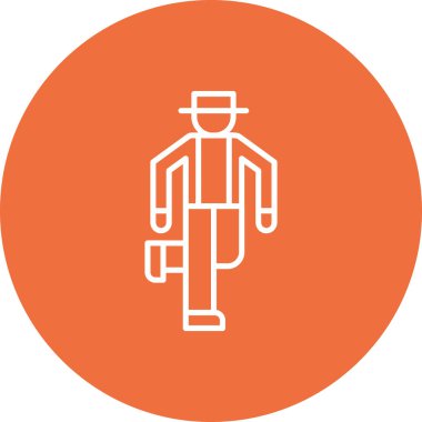 Şapkalı bir adamın vektör çizimi