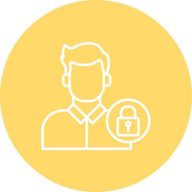 Büyüteçle bir kilit simgesinin vektör çizimi