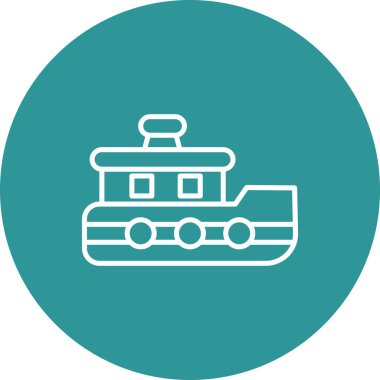 Modern tren simgesinin vektör illüstrasyonu