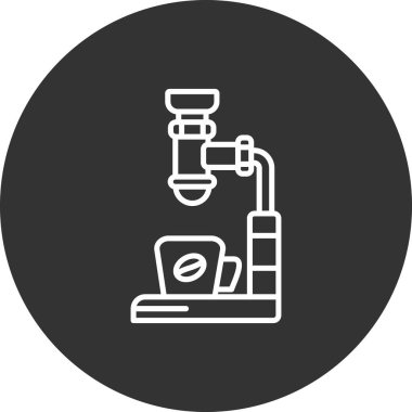 Mikroskop simgesinin vektör çizimi