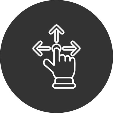 El işaret simgesi. Web için basit bir el imleç vektör simgesi çizimi. beyaz arkaplanda izole