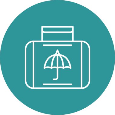 Şemsiye ikonu. vektör illüstrasyonu