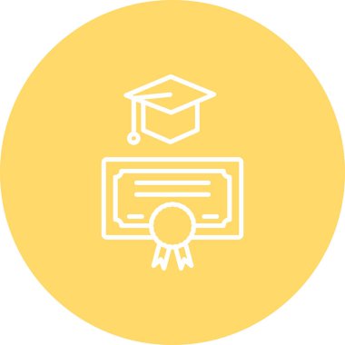 vektör mezuniyet cap simgesi