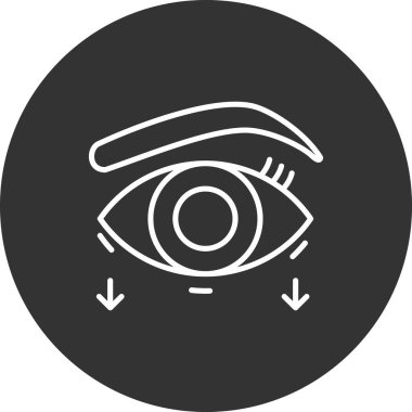 Uzun siyah gözlü bir insanın vektör gözü.