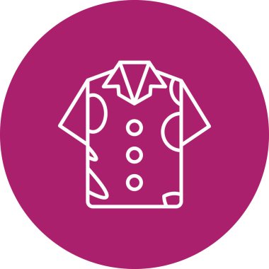 Bir gömlek simgesinin vektör illüstrasyonu