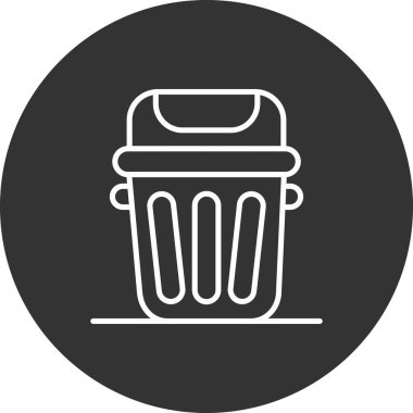 Moda biçimi arka planında çöp kutusu simgesi