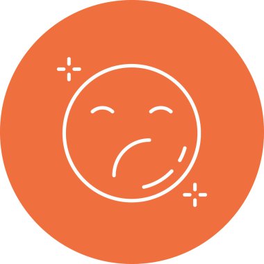 üzgün yüz emoji simgesi ana hat biçiminde