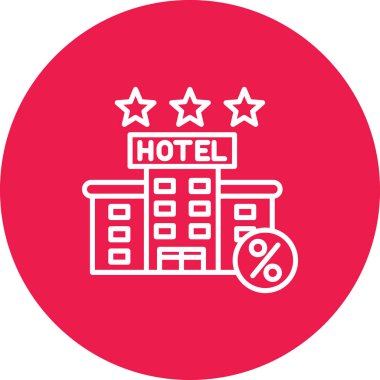 Otel simgesi vektör illüstrasyonu