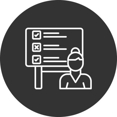 basit vektör tasarımında kontrol listesi simgesi