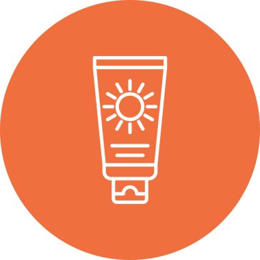 Güneş simgesinin vektör illüstrasyonu