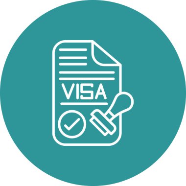 Vize vektörü simgesi kolayca düzenleyebilir ya da değiştirebilir