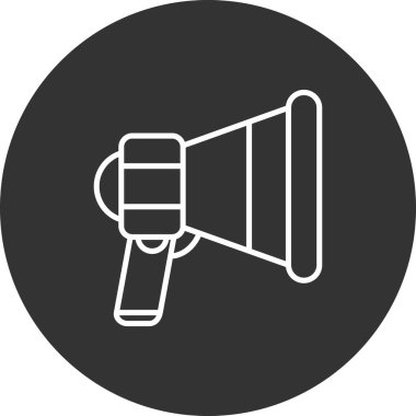 Megafon ikonu vektör illüstrasyonu