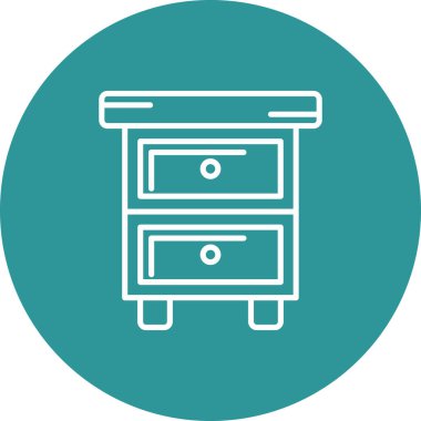 Eşsiz mobilya ikonu vektör illüstrasyonu